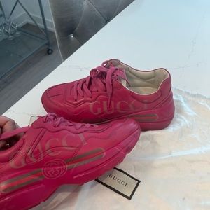 Gucci pink sneakers size 7